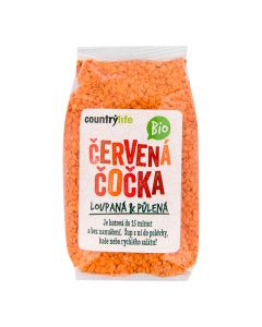 Čočka červená půlená 500 g BIO   COUNTRY LIFE