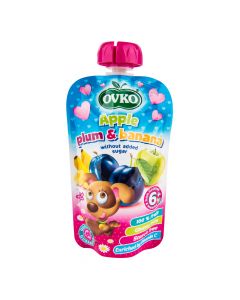 Příkrm jablko, švestka, banán 120 g   OVKO