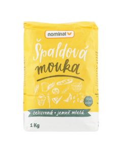 Mouka špaldová celozrnná jemně mletá z Vysočiny 1 kg   NOMINAL