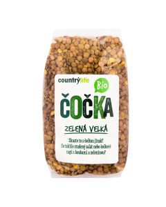 Čočka zelená velká 500 g BIO   COUNTRY LIFE