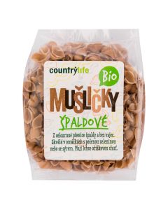 Těstoviny mušličky špaldové 400 g BIO   COUNTRY LIFE