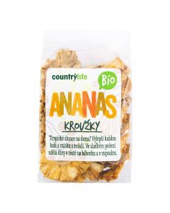 Ananas kroužky sušené 100 g BIO   COUNTRY LIFE